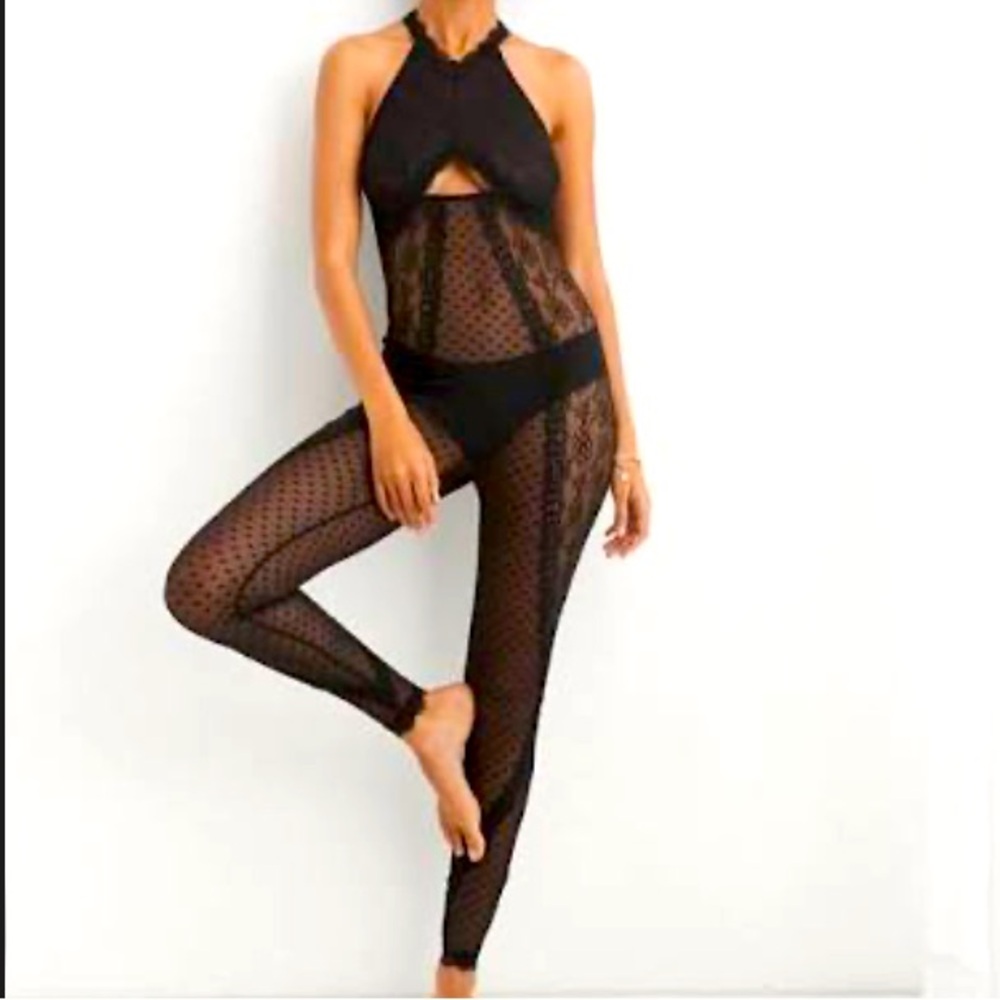 NWT! Aerie SHOW OFF PARK PICNIC LACE HIGH NECK BODYSUIT - SOLD OUT ONLINE